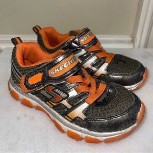 Kid’s Sketcher’s Orange Boy’s Velcro Sneakers